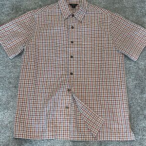 Royal ROBBINS hiking trail mountain SS button pocket shirt M poly/modal quickdry